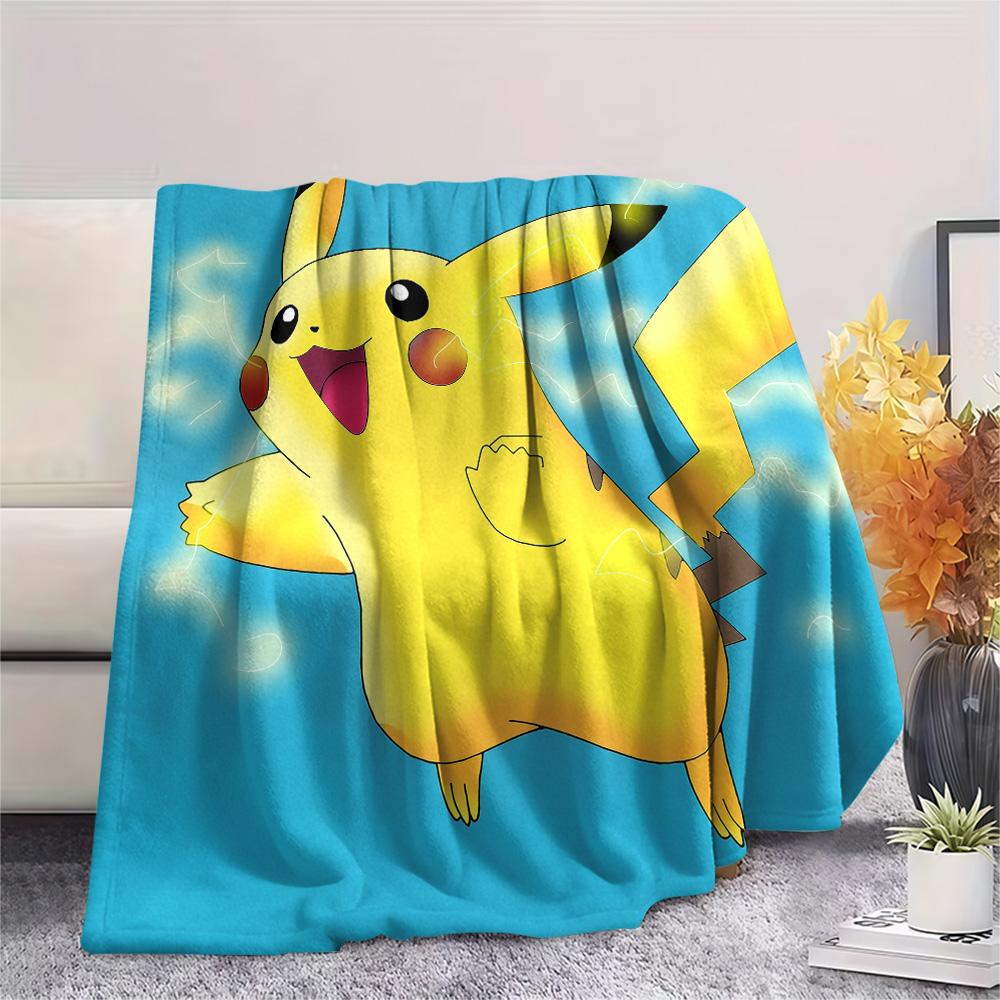 Sky Pikachu  Print Flannel Blanket, High quality Comfortable for All Seasons, Home Decor, Warmth and Comfort