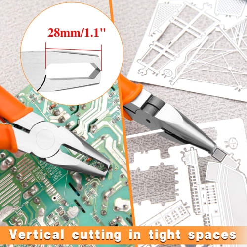 LEONTOOL End Plastic Nippers, Straight Blade, Precision End Nippers, Micro End Nippers, Miniature End Nippers, End Cutting Nippers, End Cutter, Gate C