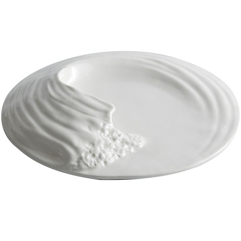 Creativity Hailang Stereoscopic Ceramic Tableware Special-shaped Western Food Flat Plate High-grade Cold Dishes Set In The El