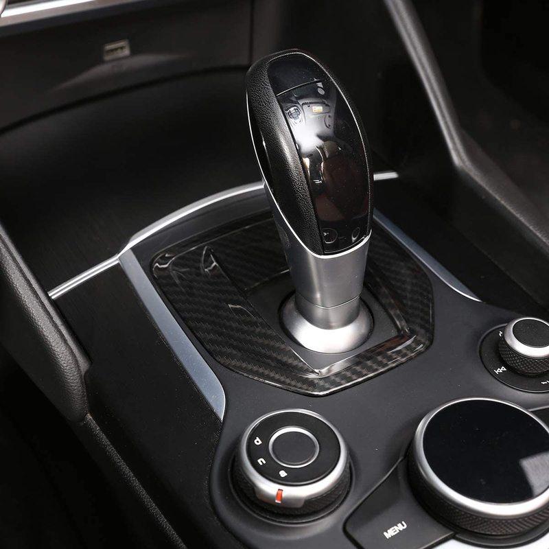 T61C_for Alfa Romeo Giulia Stelvio Center Console Gear Shift Panel