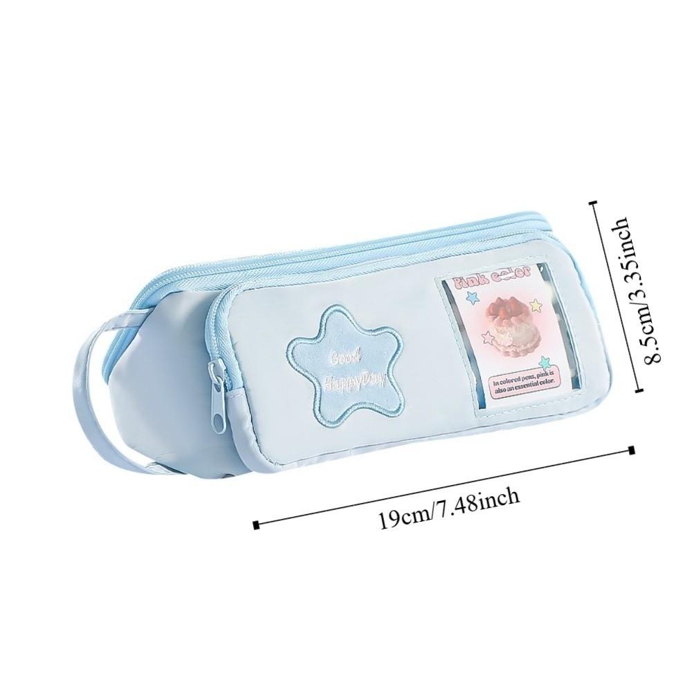 Handheld Korean Pencil Case Multilayer Ins Pencil Pouch Y2K Star Stationery Bag  Stationery Holder