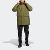Adidas Terrex Mid Down Hooded Jacket Men Outerwear Military-Green HM9716