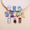 Cute Music Cat Enamel Pin Pop Music Albums 1989 Junior Jewels Cartoon Kitten Animal Brooch Lapel Badge Jewelry Gifts for Friends