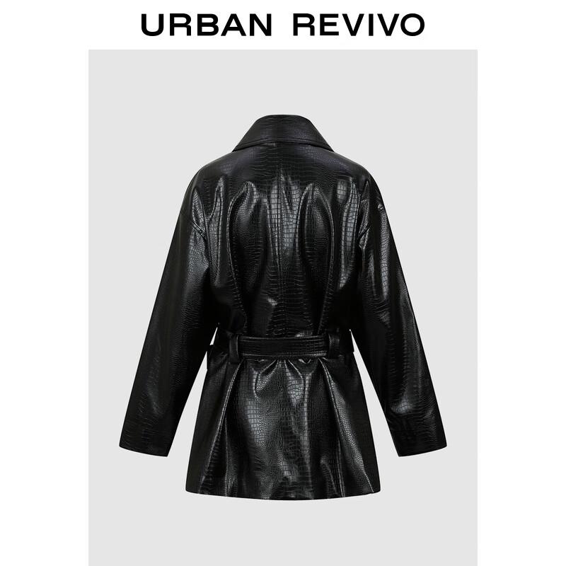 

UR 2025 Autumn Textured Belted Lapel Coat M