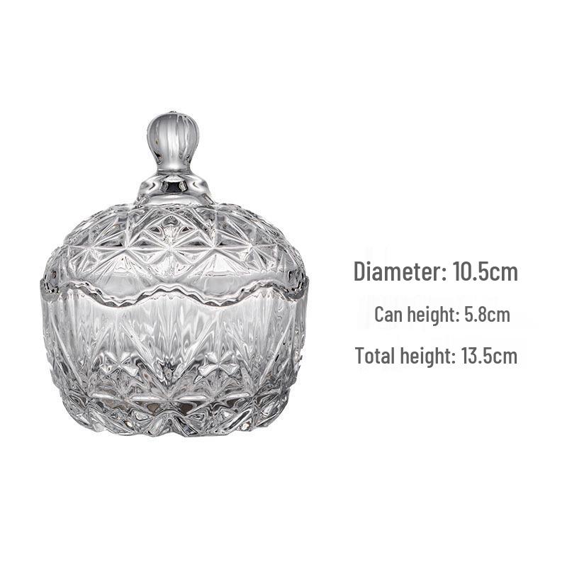 Clear Glass Yurt Candy and Candle Jar with Lid - Ideal for Weddings and Storage