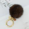 Mink Fur Keyring & Charm - Brown