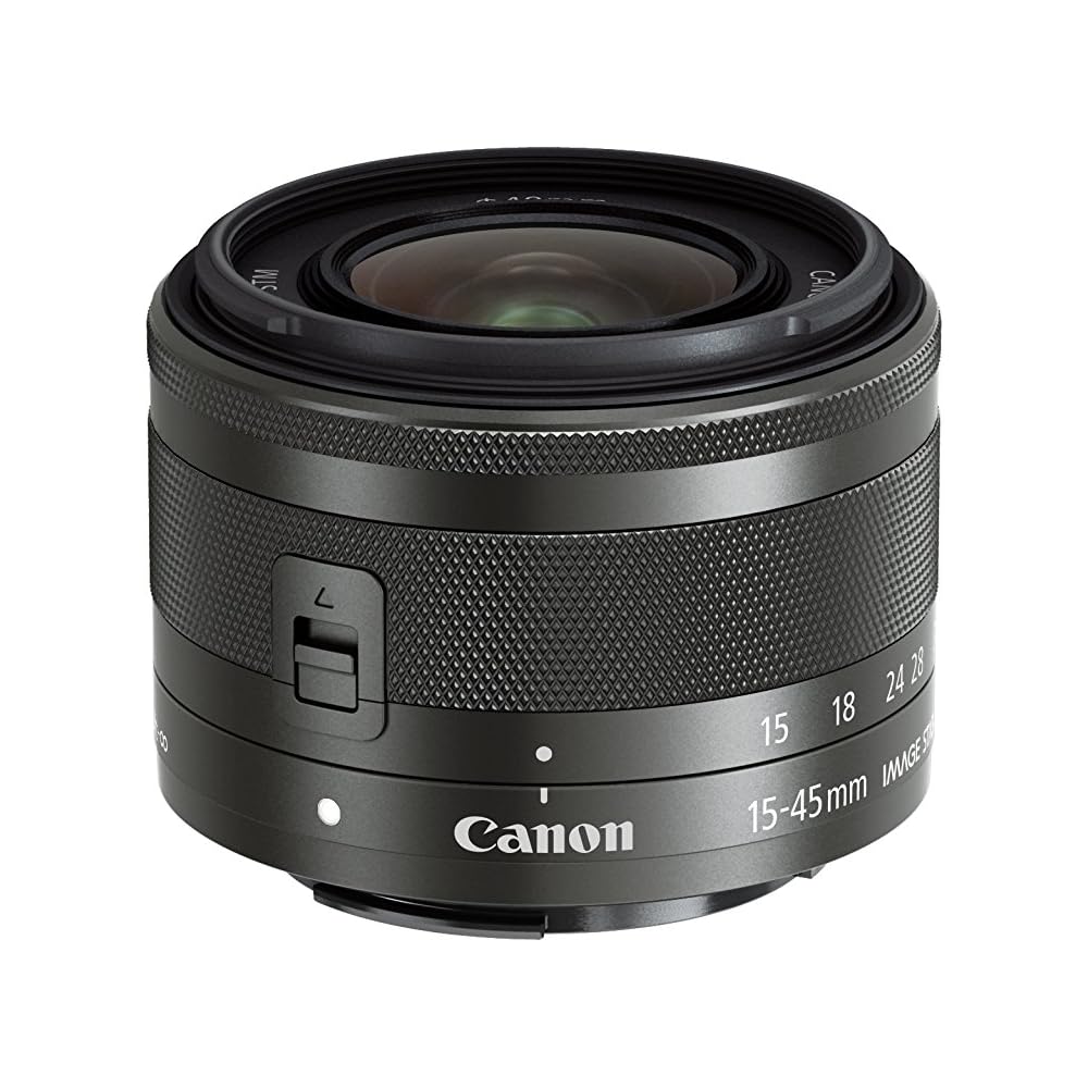 Canon EF-M15-45mm F3.5-6.3 IS STM (Graphite) Standard Zoom Lens for Mirrorless Cameras EF-M15-45ISSTM