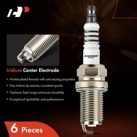 Iridium Platinum Spark Plugs Compatible with Various Vehicles - TL, Pack of 6