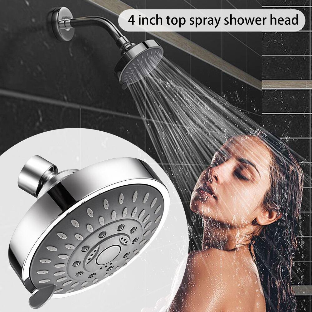 4 Inch High Pressure ShowerHead 5 Modes Adjustable Overhead Showerhead Faucet Replacement