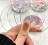 [LUYING] Round Clear Clip Covers for Badge Storage, 20-Pack, Compatible with 58mm Badges, Transparent Round Shape, Perfect for Collecting,
