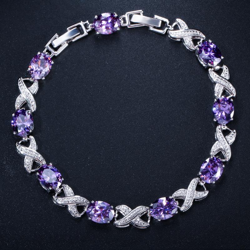 Trend Bracelet Aaa Zircon Multi-Color Optional Temperament Women'S Jewelry