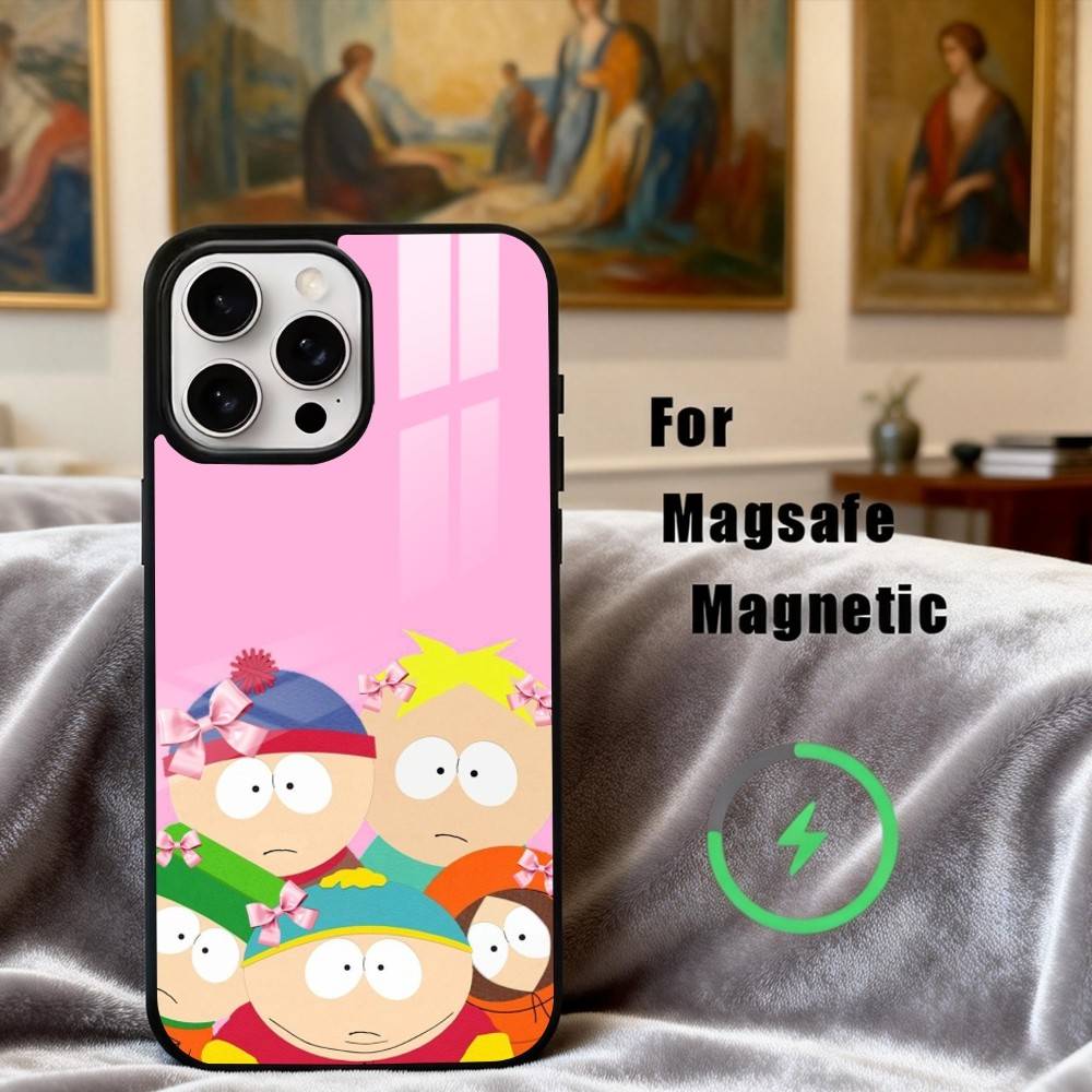 C-Cartoon S-South-H P-Park-S Phone Case For iPhone17,16,15,14,13,12,11 Plus,Pro Max Magnetic For Magsafe Wireless Charging