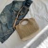 Yogodlns Mote sommer stråhåndvesker kvinners skuldervesker for daglig bruk uformell reise crossbody-veske med topphåndtak