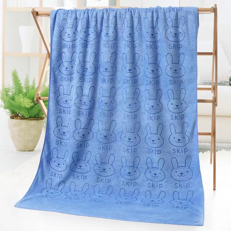 70*140cm Rabbit Microfiber Bath Towel Cute Large Soft Baby Kids Boys Girls Women Towels Beach Swimming Absorbent Wrap Quick Dry