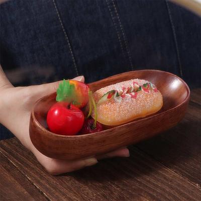 Oval Salad Bowl Boat Shaped Sushi Snack Plate Multipurpose Dried Fruits Serving Tray  Bread