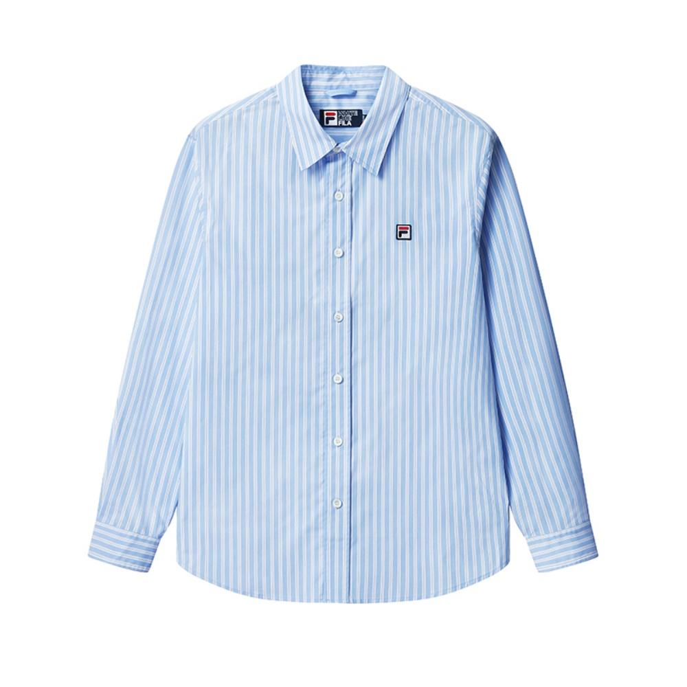 

FILA Heritage Fashion Classic Simple Striped Retro Casual Versatile Comfortable Woven Long Sleeve Shirt Men shirts F11M628403FZA L