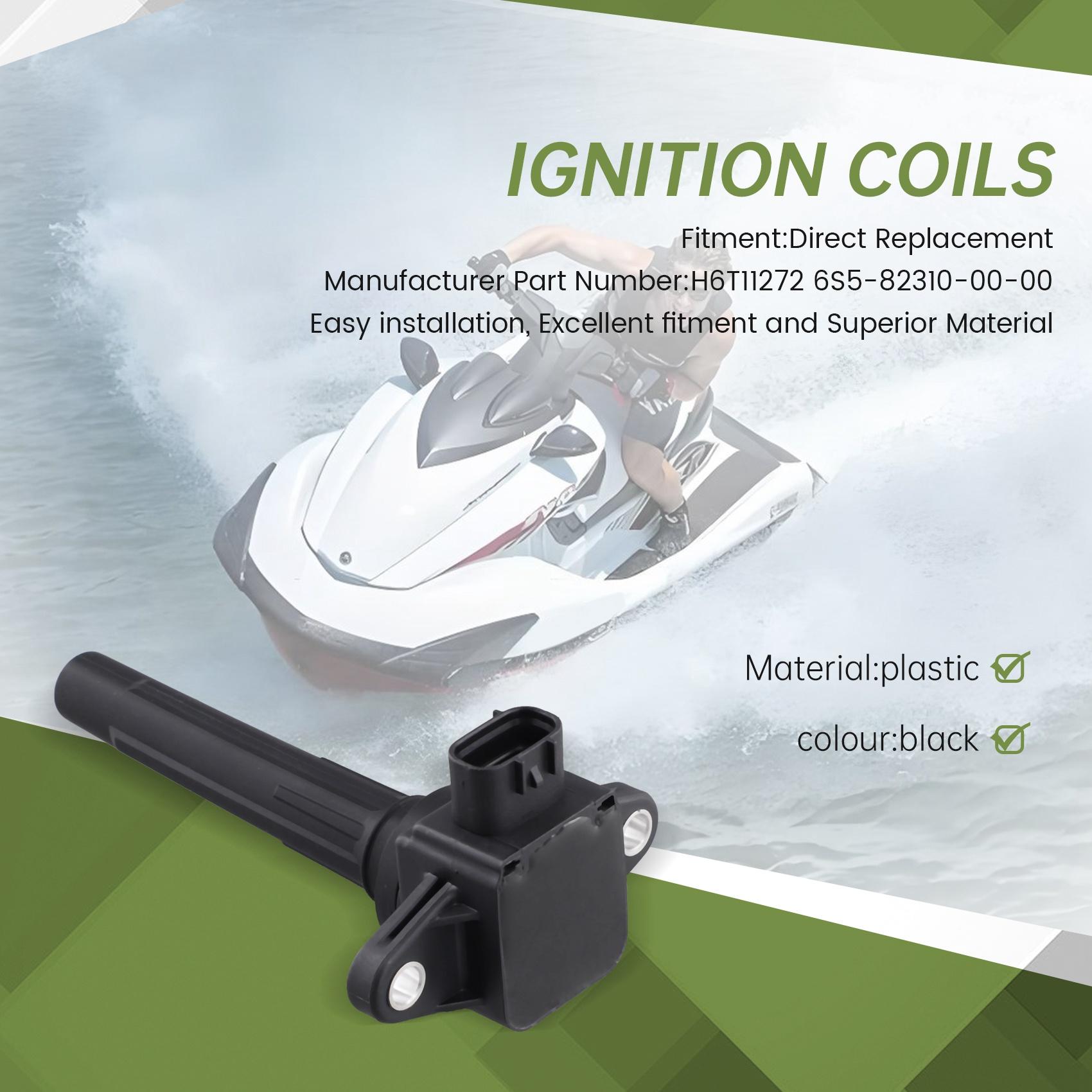 New 4X Ignition Coil H6T11272 For Waverunner VX FX Cruiser LTD HO SHO SVHO 6S5-82310-00-00