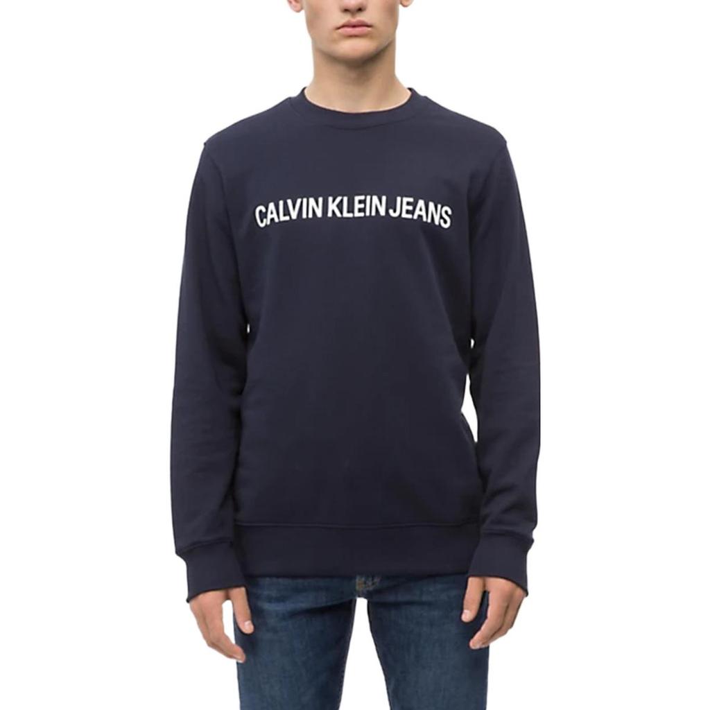 Calvin Klein Sweatshirts Men's Blue Crew Neck Moderate Regular J30J307757-402