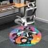 1PC Galaxy Cat Office Round Area Rug,  Mat Suitable ForOffice, Under Office Chairs Bedroom Living Room Home Decor, Room Deco