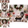 Charming Christmas Decor Nordic Sitting Santa Snowman And Reindeer Plush Dolls