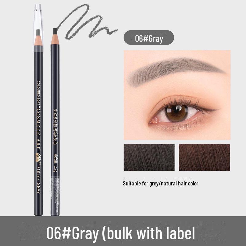 Genuine 1818 Waterproof Wooden Eyebrow Pencil - Non-Smudge, Hard Core, Makeup Artist Special.