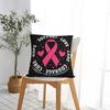 Breast Cancer Awareness Ribbon Pillowcase Polyester Cushion Cover Decor Pillow Case Cover Home Drop Shipping 45X45cm
