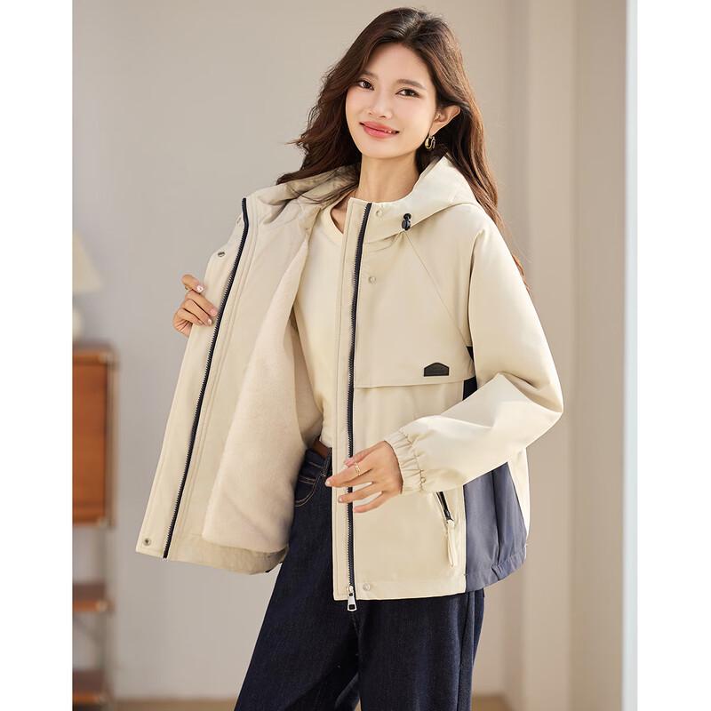 TERRE BLEUE Women's Winter Hooded Padded Jacket