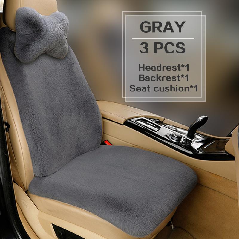

Мягкий чехол на сиденье для Volkswagen Passat B5 B7 B8 Golf 4 5 6 7 Polo Зимний теплый плюшевый протектор Аксессуары для интерьера 3PCS-Gray