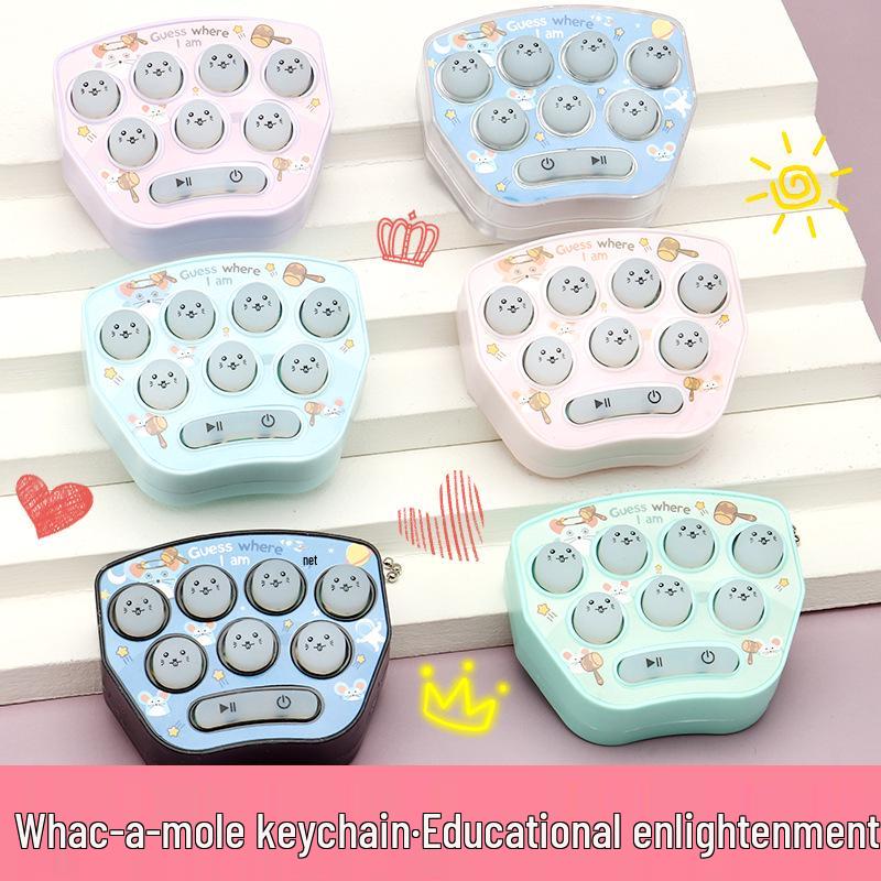 Mini Whack-a-Mole Puzzle Keychain: Creative Stress-Relief Gift