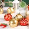 Electroplated Christmas Ornament Set: 6cm Painted Flower Balls, Decorative Wedding Baubles, Pack of 12.