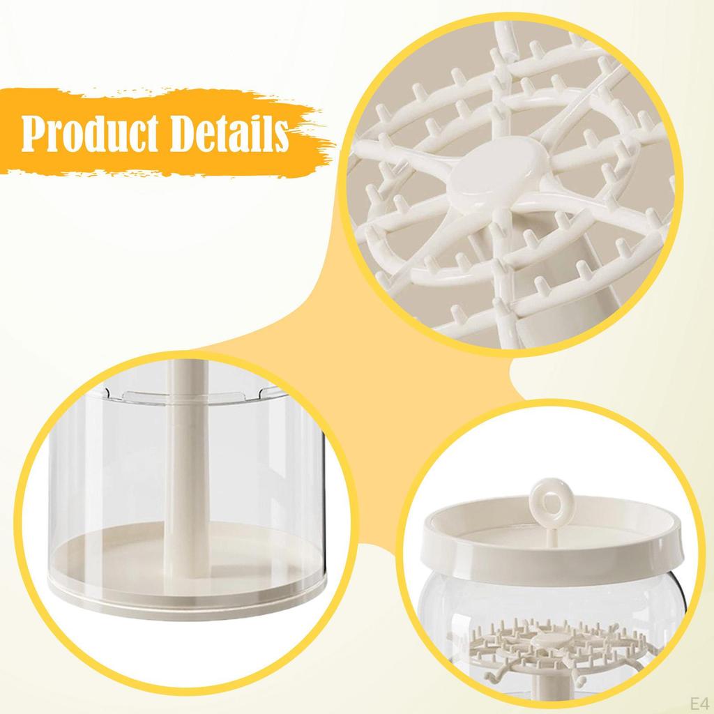 Figur Klare Vitrine Puppen Aufbewahrungsbox 360° Drehbar Halsketten Aufhänger Organizer für