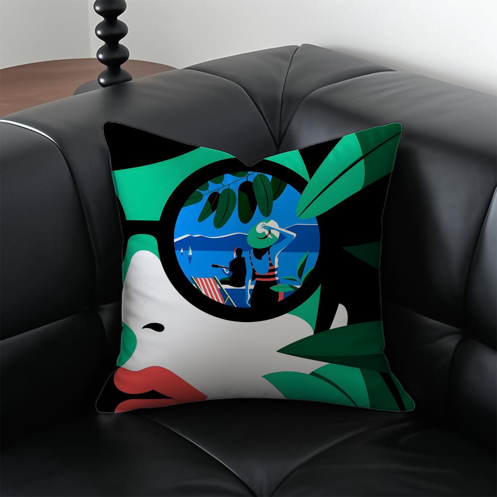 M-Malika Favre Ant Vantage Simple Cushion Cover Pillow Case Anti-Dustmite Invisible Zipper Silky Plush Cushion