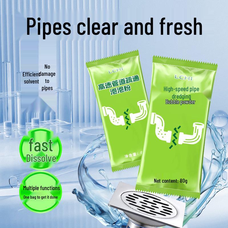 High-Speed Drain Unclogging Powder for Kitchen, Bathroom, and Toilet