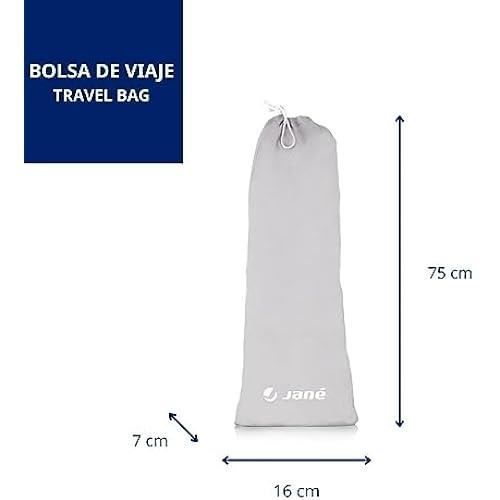 Jané barrière de lit rabattable avec sac de transport, design extra haut, longueur 90 cm