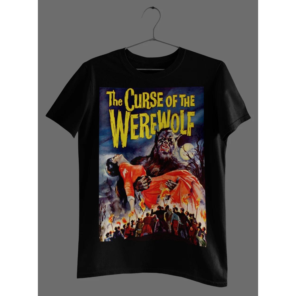 ZX Summer The Curse of The Werewolf Movie Poster Tshirt Mens Round Neck Tshirt S