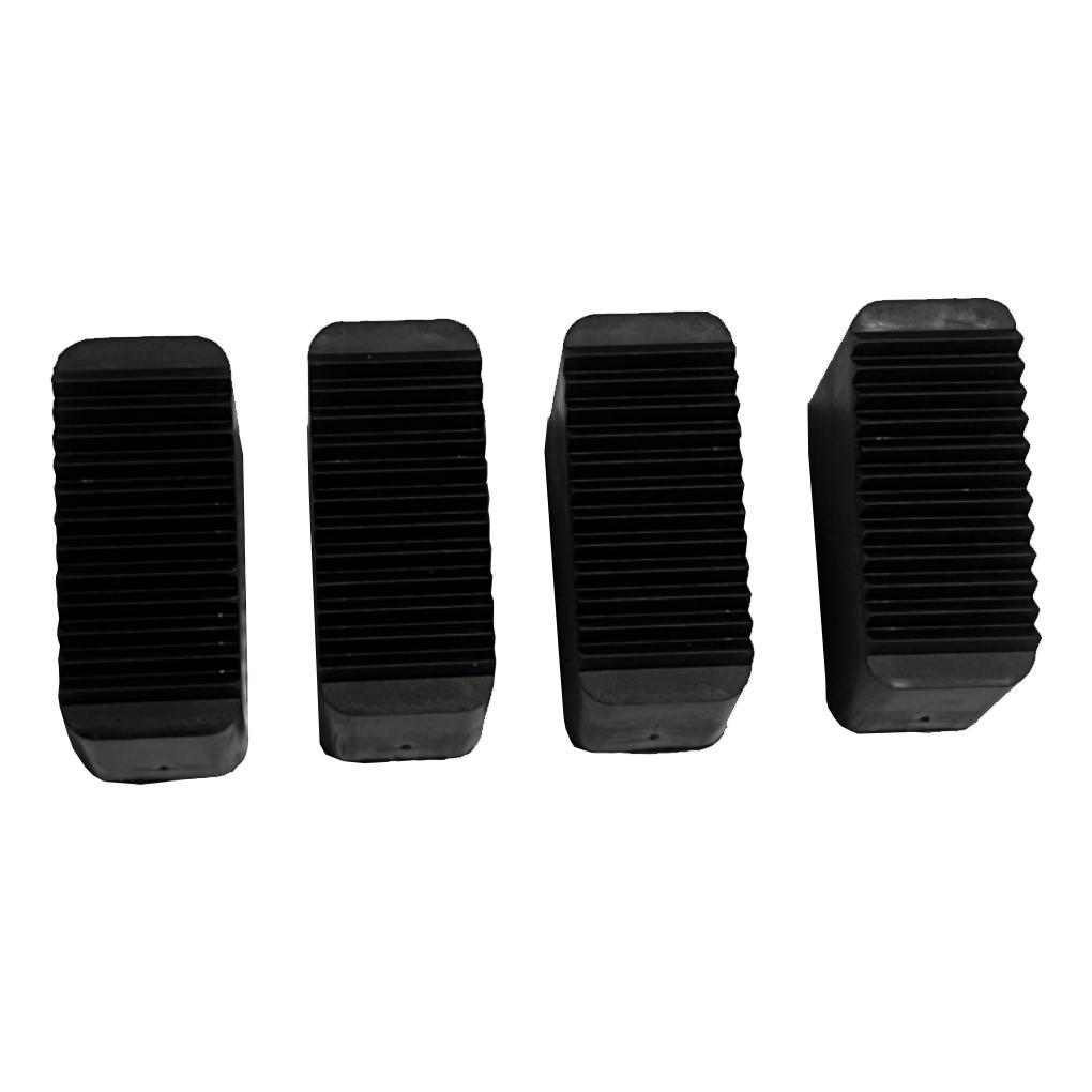 4pcs Black Rubber Replacement Feet For Telescopic Ladders And Wooden Ladders Anti-Skid Base Pads Corner Protector Foot Cover