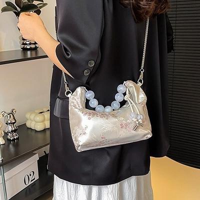 Neuer Trend Mode Blume Knödel Tasche Perlen Nische Tragbar Kette Einzelne Schulter Umhängetasche