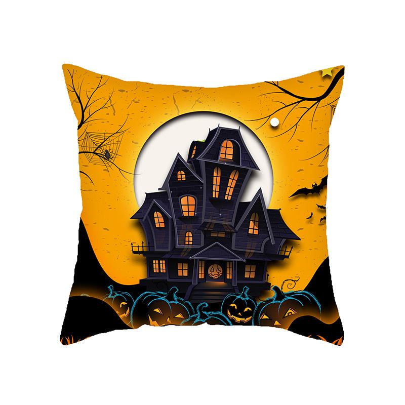 

Новые товары для дома Хэллоуинские наволочки, Праздничная атмосфера, Домашние диванные подушки, Подушки с тыквенным замком, Забавные подушки 45*45cm
