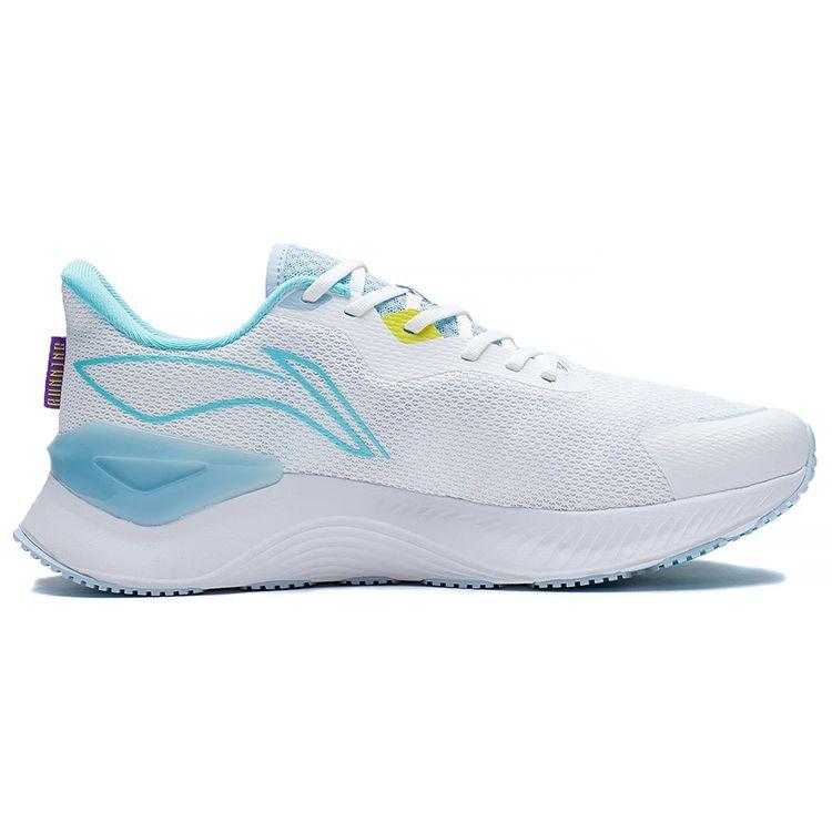 Li Ning Yue Ying 1.0 Shock Absorption Non-Slip Wear-Resistant Low-Top Running Shoes Men Sneaker White Blue ARHS027-4
