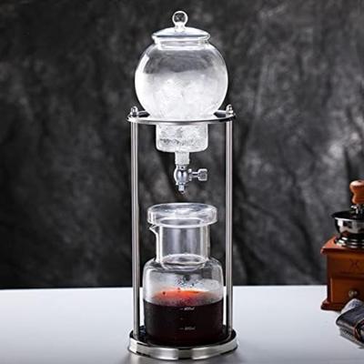 600ml Kávovar na ľadovú kvapkanú kávu Technológia pomalého kvapkania Veža na Cold Brew Priehľadný kávovar na kvapkanú kávu Kancelária