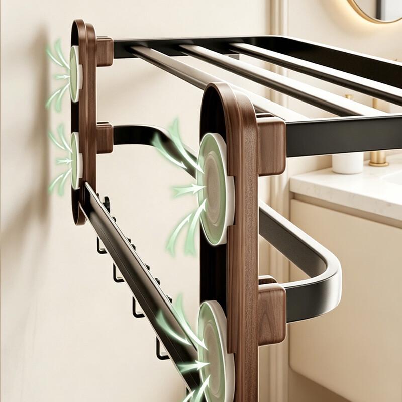 TLXT Adhesive Towel Rack with Hooks