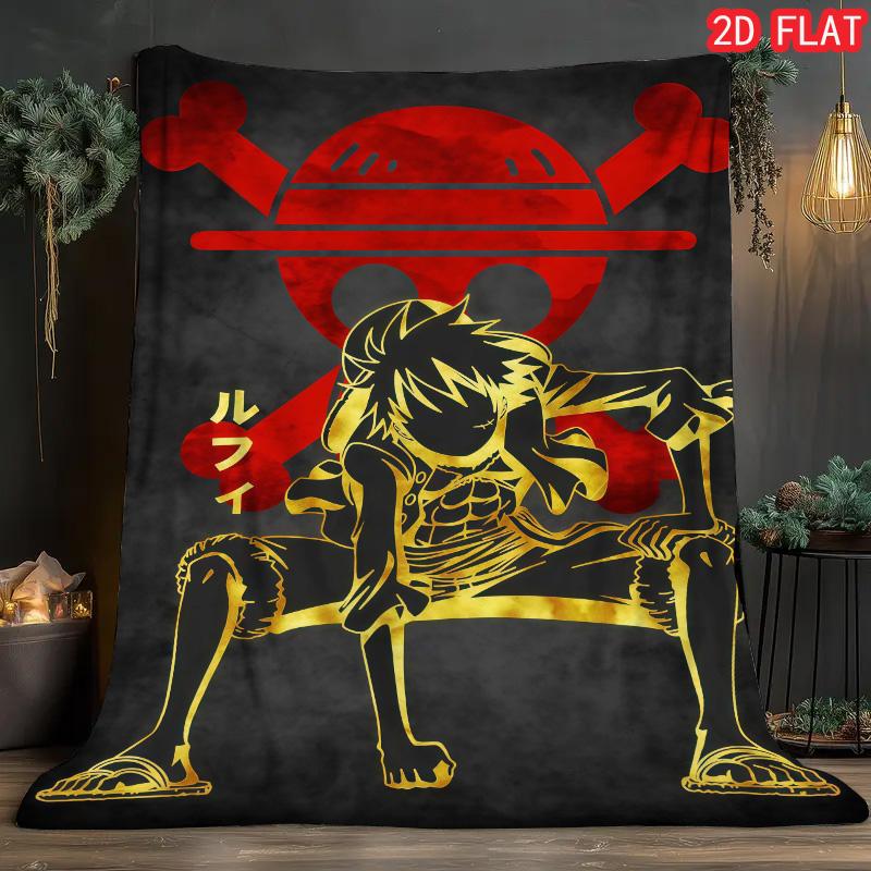 

One Piece Printed Flannel Blanket Cozy Air Conditioning Blanket for Living Room Bedroom Nap and Home Daily Use THW 75x90cm