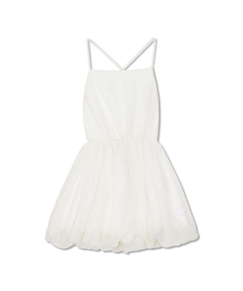 Michikoleondeonkosino Layered Balloon Mini Dress Ivory