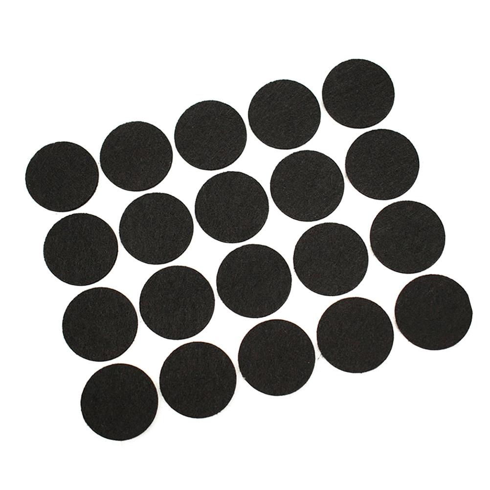 

100Pcs Felt Mats for Furniture 20Mm Round Self-Stick Non-Slip Chair Feet Protectors Table Leg Black Size 1