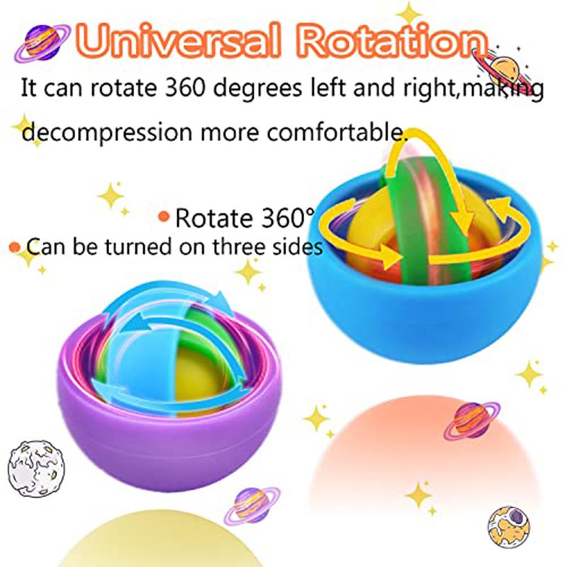 Ball Fidget Spinner ADHD Autism Stress Relief Finger Toy Spinner 3D Ball Sensory Toys for Kids Adult Party Favors Gifts
