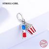Fit Original European Bracelet 925 Sterling Silver Pink Enamel Dangle Beads Nail Polish Pendant Charms For Women Fashion Jewelry