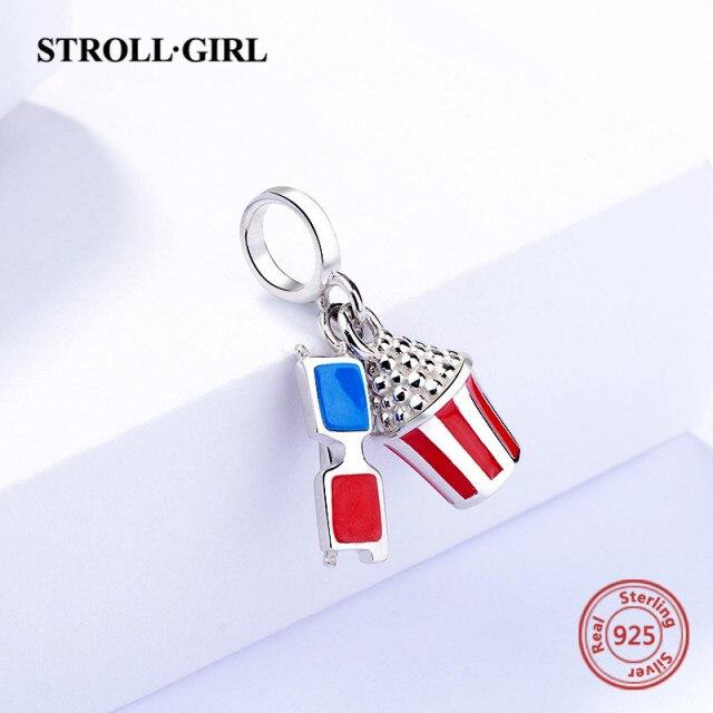 Fit Original European Bracelet 925 Sterling Silver Pink Enamel Dangle Beads Nail Polish Pendant Charms For Women Fashion Jewelry
