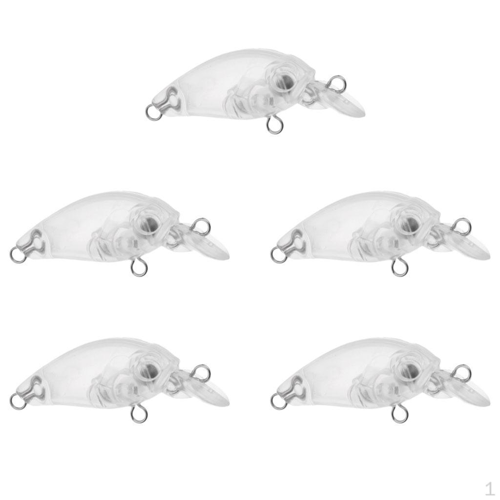 

Unpainted Hard Fishing Blank Crankbaits DIY Body Various To Choose 5 pieces 4.7cm 3.3g