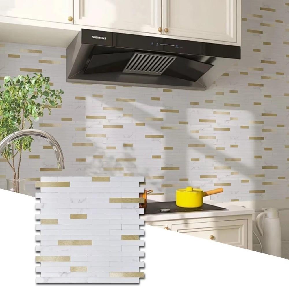 Waterproof 3d Tiles PVC Wall Panels New Marble Tile  For Bedroom Living Room