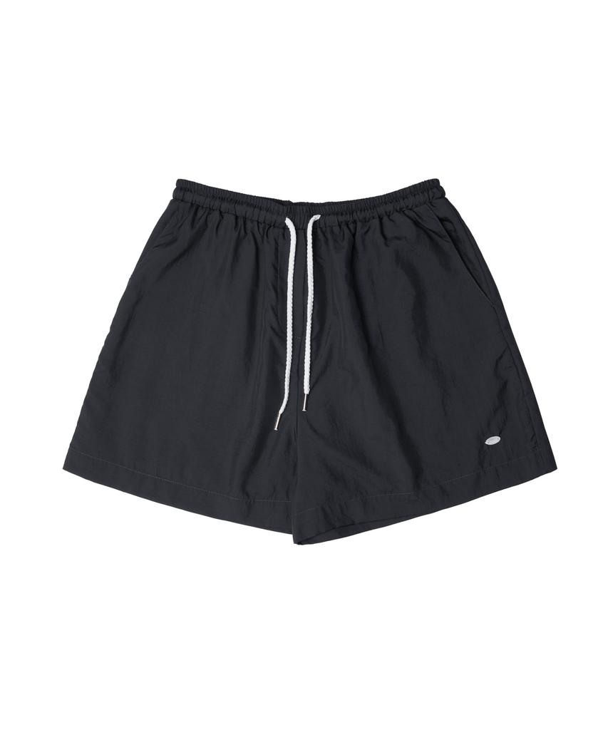 Banwonateullie P3192 Elastic Waist Nylon Shorts_Black